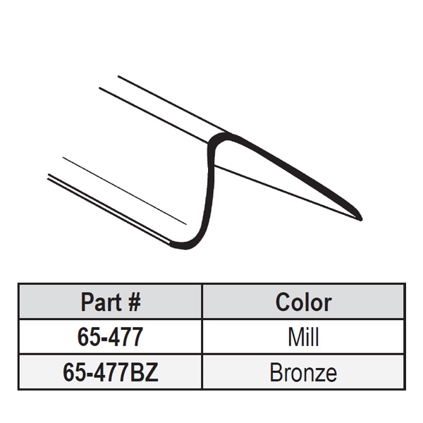 Metal Glazing Bead 65477BZ Patio Door Repair Parts