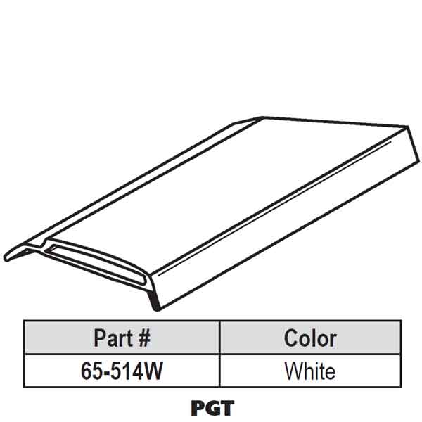 PGT Snap In Vinyl Glazing Bead 65514W 65514W