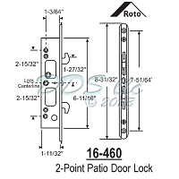 2 Point Mortise Lock 16-460 3