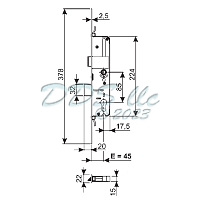 Giesse Balcony Door Lock 16-863-45