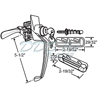 Push Button Latch with Key 17-66K