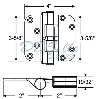 Aluminum LH White Set Hinge 3033941 4