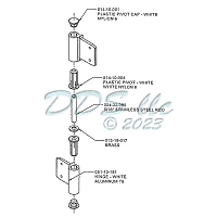 Door Hinge White 56-141LHW 3