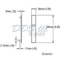 Hoppe M2161N Exterior Backplate 3851193