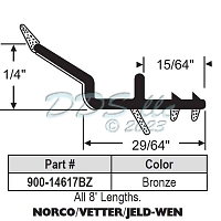 Snap In Vinyl Glazing Bead 900-14617BZ Snap In Vinyl Glazing Bead 900-14617BZ