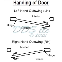 Aluminum LH White Set Hinge 3033941 3