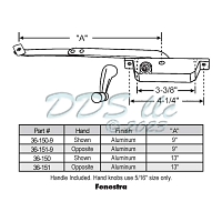 Face Mount Casement Operator 36-150