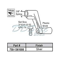 Silver Satin Crank Handle 750-1361008