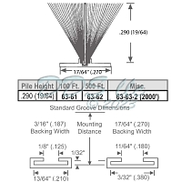 Pile Weather Stripping 63-61 Pile Weather Stripping 63-61