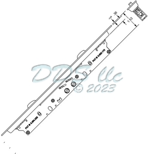 Mortise 2 Point Lock 16-612 3