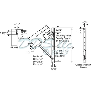 Truth Left Hand 10 in hinge assembly Stainless Steel 3