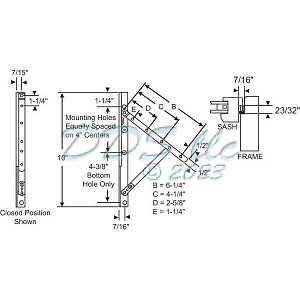 10 inch RH Hinge Assembly 28-10-14RHSS 3