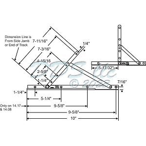 UL-LR Casement Hinge 28-15-44 3