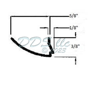 Snap In Vinyl Glazing Bead 65-318W-8 3