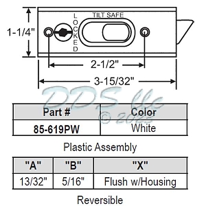 Tilt Latch 85-619PW 2