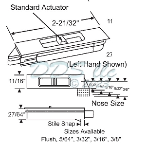 Snap In Tilt Latch 85-819WA 2