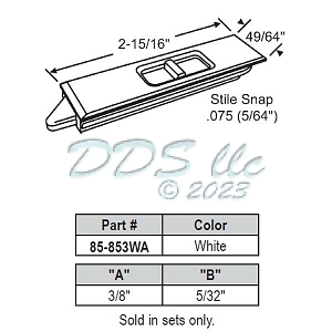 Snap in Tilt Latch 85-853WA 2