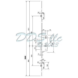 GU 45/92 Eagle Multipoint Door Lock  854-10939 3