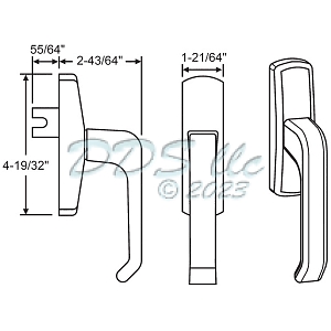 G-U Lockable Tilt and Turn Handle 40G-46553 2