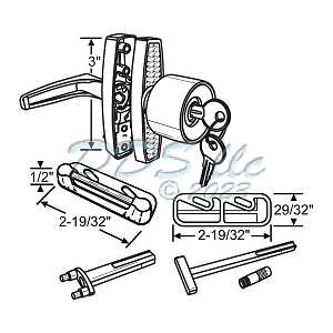 Storm Door Handle Latch Set 900-7320 2