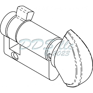 Hoppe CES Half Cylinders 90 degree with Crescent Knob 8751831 2