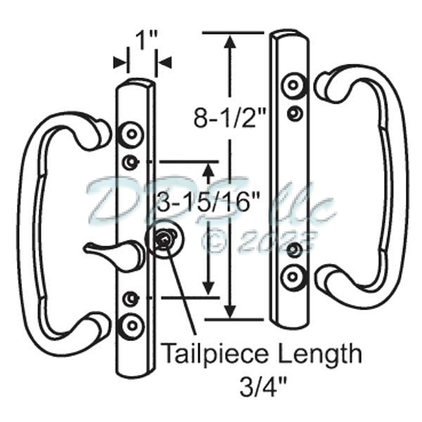 2265 Sash Controls Handle Satin Nickel 1