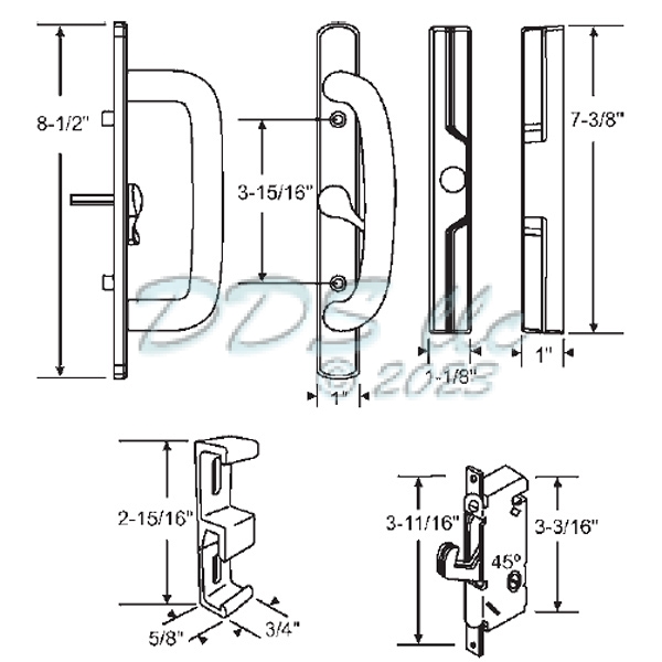 Patio Door Handle 13-499WA 1