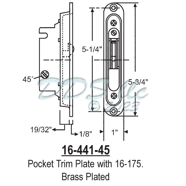 Mortise Lock 16-441-45 1