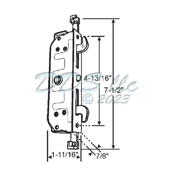 Milgard Two Point Mortise Lock 16-542NS 1
