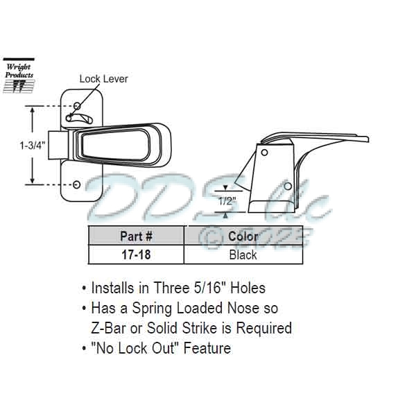 Heavy Duty Inside Latch 17-18 1
