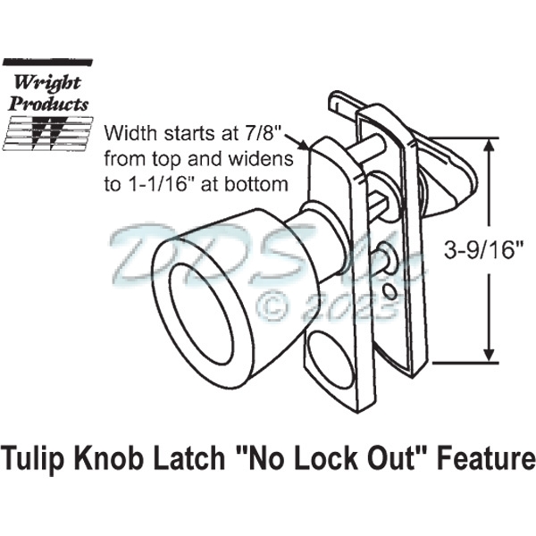 Knob-Push Pull Latch 17-61 1