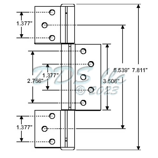 PGT Door Hinge 19-1042BZ 1