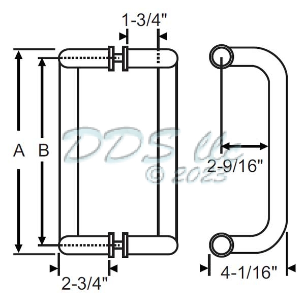 Door Pull Brushed Stainless 19-1103bss 1