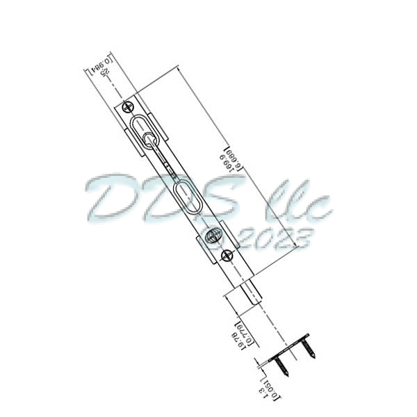 Flush Bolt 19-473w 1