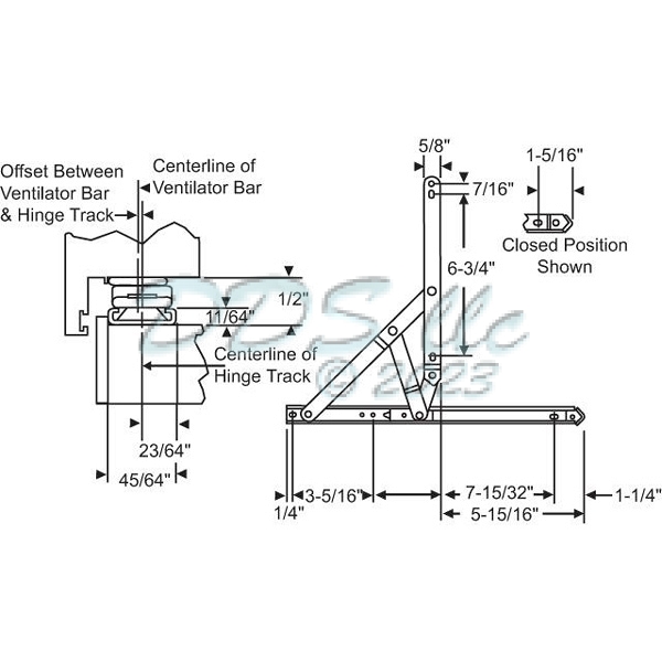 12&quot; Anderberg 401 Series Stainless Steel Hinge 28-12-12-0 1