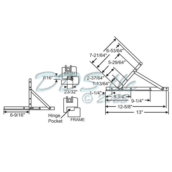 Truth 14.97 Casement Window Hinge 28-15-40 1