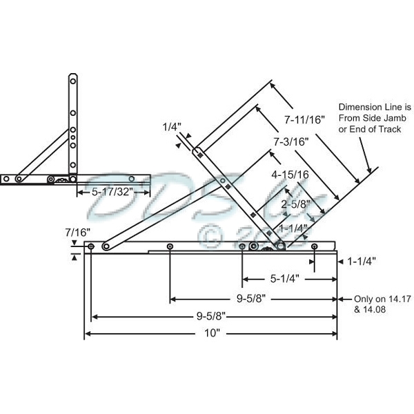 LL-UR Casement Hinge 28-15-43 1