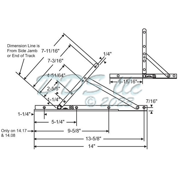 UL-LR Casement Hinge 28-15-50 2