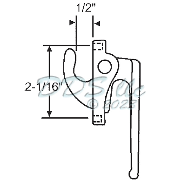 Casement Window Handle 34-68 1