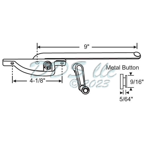 Face Mount Casement Operator 36-117B 1