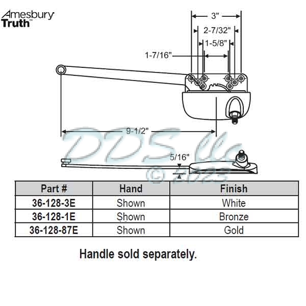 Truth Casement Window Operator 36-128-87E 1
