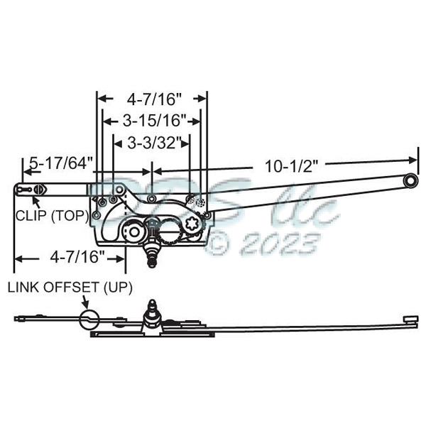 Sill Mounted Casement Operator 36-174 1