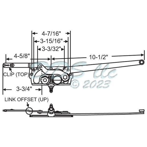 Sill Mounted Casement Operator 36-185 1