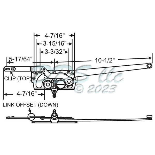 Sill Mounted Casement Operator 36-191 1