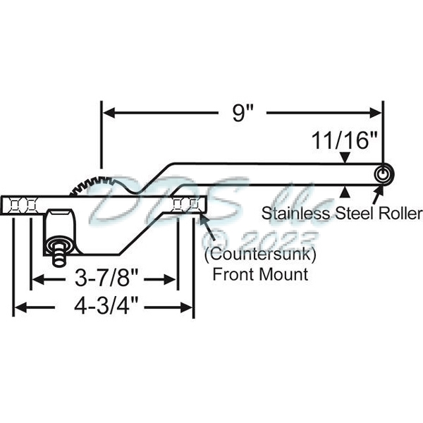 Front and Rear Mount Casement Operator 36-220-8 1