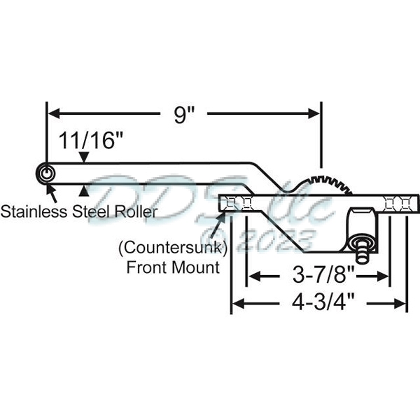 Front Mount Casement Operator 36-221-8 1