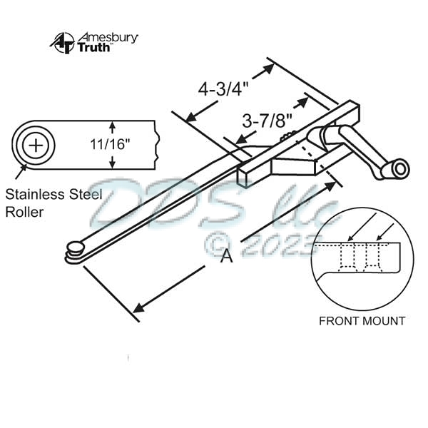 Front Mount Casement Operator 36-223-8 1