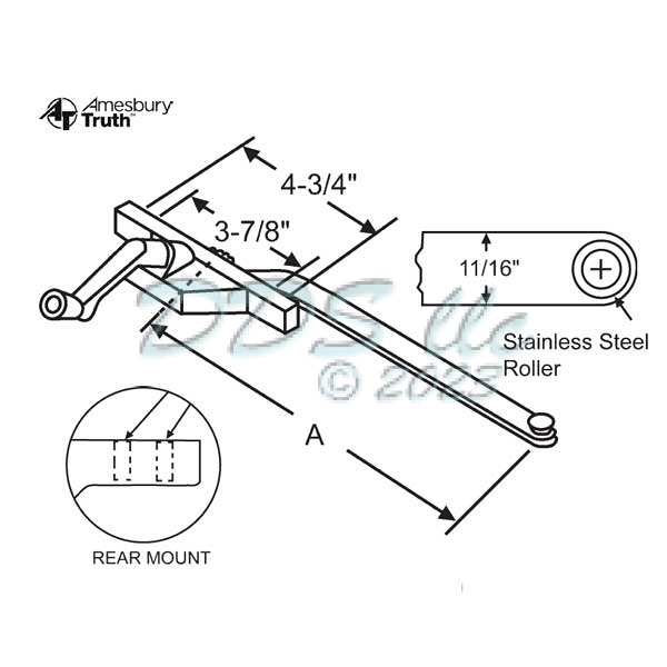 Rear Mount Casement Operator 36-224-3 1