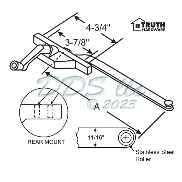 Rear Mount Casement Operator 36-224-13 1