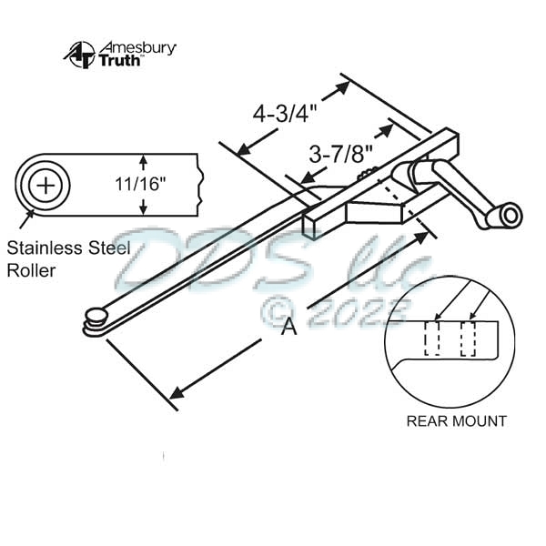 Rear Mount Casement Operator 36-227-3 1